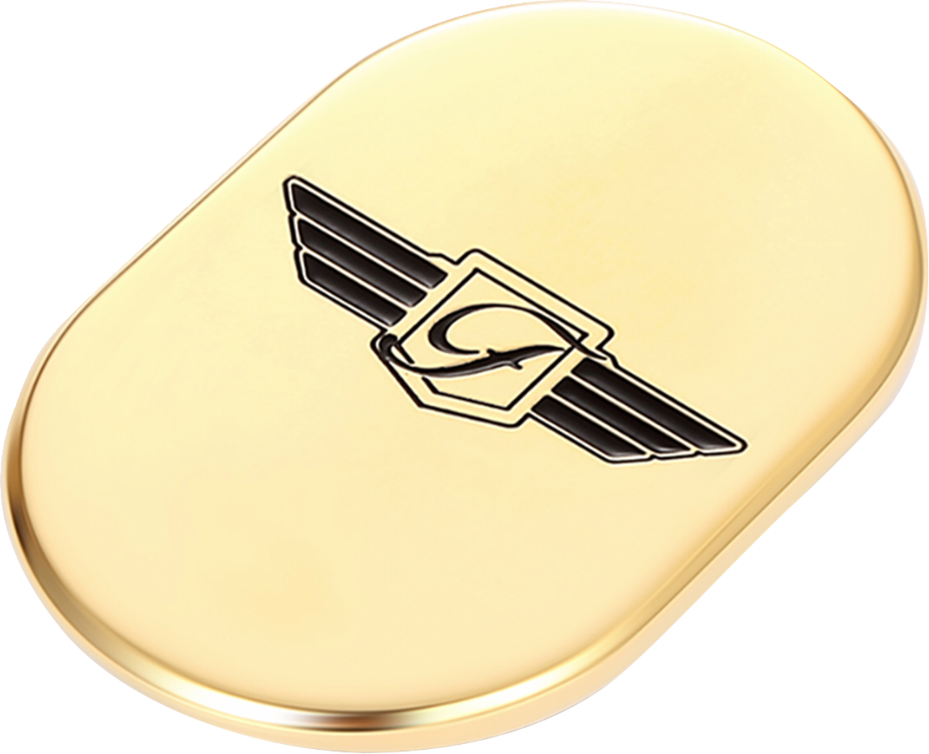 Figurati Logo Left Side Antenna Hole Gold Insert 2009-2023 Harley Touring FLHX