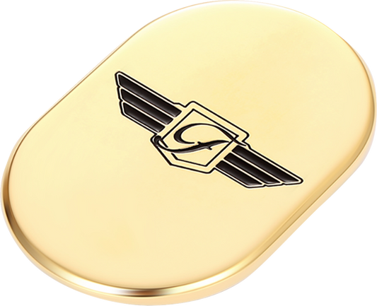 Figurati Logo Left Side Antenna Hole Gold Insert 2009-2023 Harley Touring FLHX