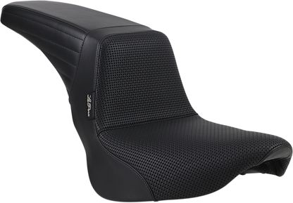 Le Pera Kickflip Basketweave 2-Up Seat for 2018-2025 Harley Softail FXLR FLSB