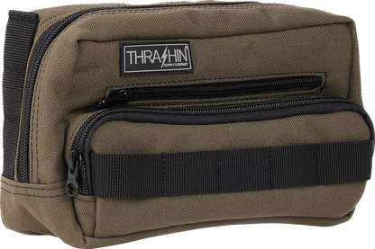 Thrashin Supply Green Motorcycle Handlebar Storage Bag Plus for Harley THB-0010