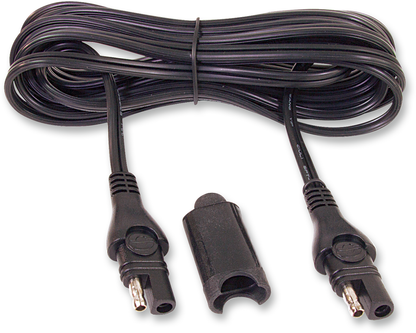 Tecmate Black 15' SAE Plug Universal Battery Pigtail Charger Extension Cable