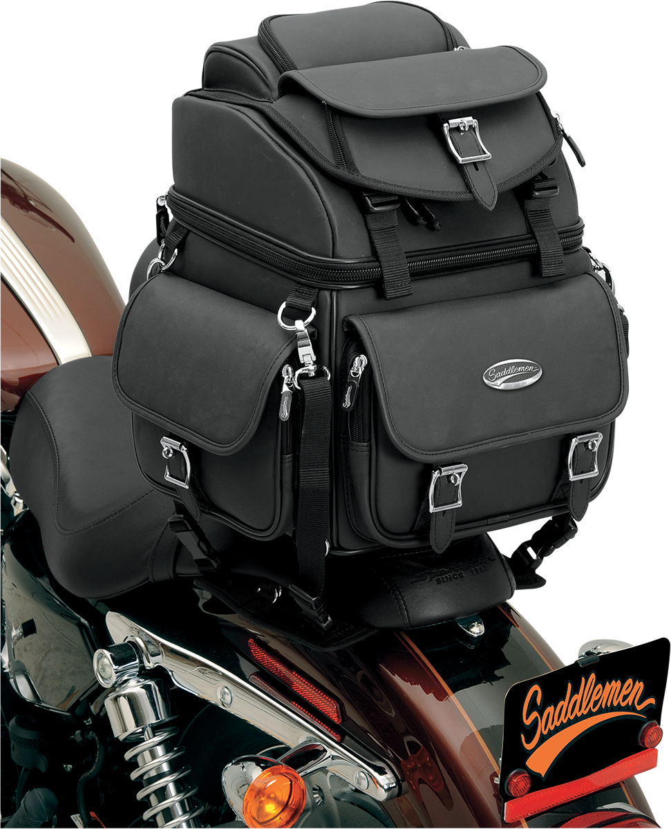 Saddlemen BR1800EX Motorcycle Back Seat Sissy Bar Bag Luggage For Harley