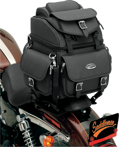 Saddlemen BR1800EX Motorcycle Back Seat Sissy Bar Bag Luggage For Harley
