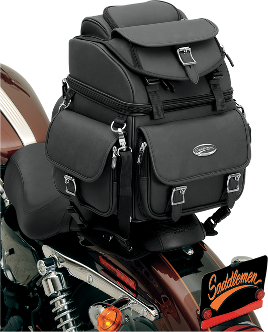 Saddlemen BR1800EX Motorcycle Back Seat Sissy Bar Bag Luggage For Harley