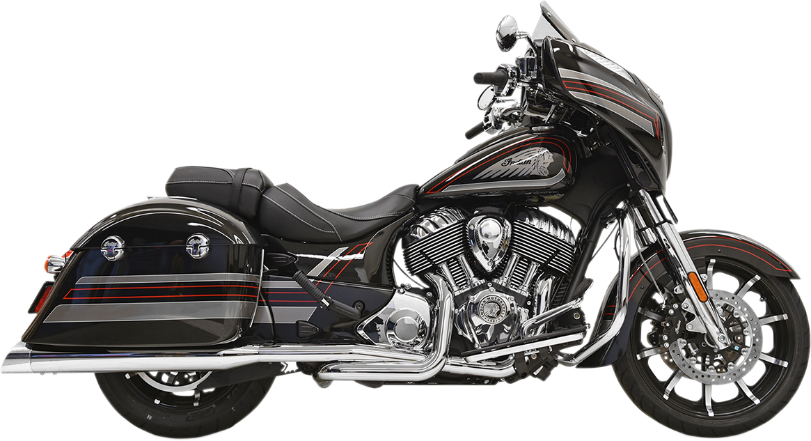 Bassani 2-2 Slash Cut True Dual Exhaust 2014-2019 Indian Chieftain Roadmaster