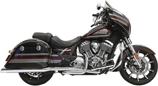 Bassani 2-2 Slash Cut True Dual Exhaust 2014-2019 Indian Chieftain Roadmaster