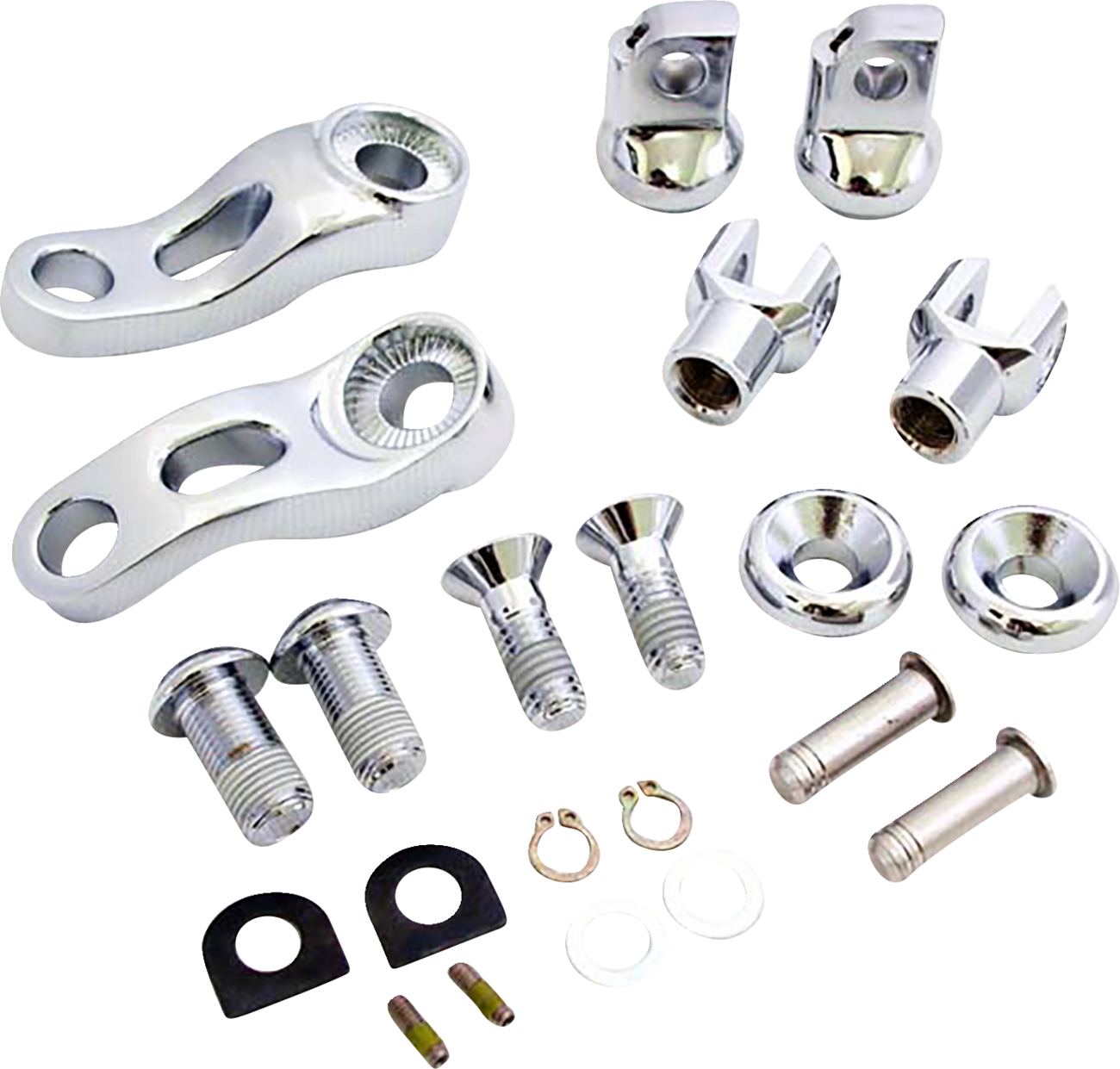 Drag Specialties Chrome Adjustable Passenger Foot Peg Mounts for Harley Davidson