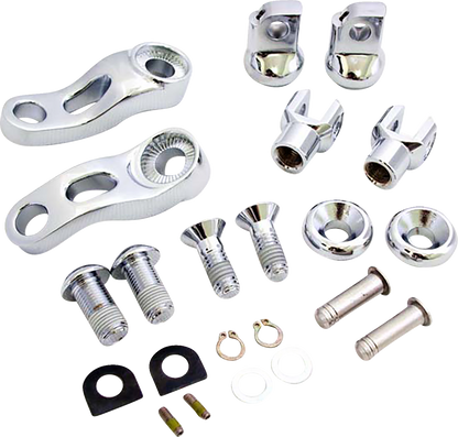 Drag Specialties Chrome Adjustable Passenger Foot Peg Mounts for Harley Davidson