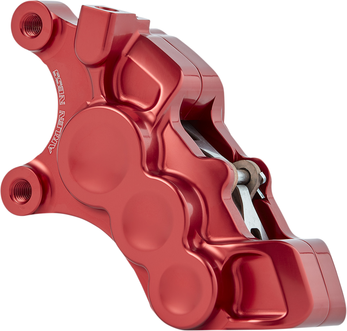 Arlen Ness Red 6-Piston Front Left Brake Caliper fits 2006-2025 Harley 11.8"