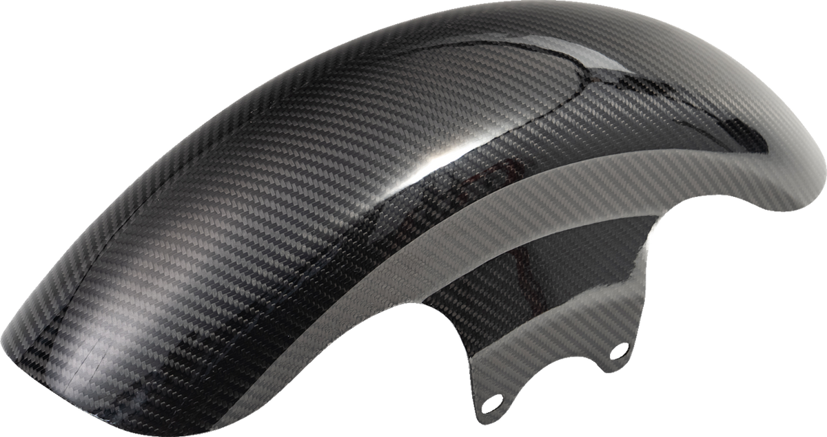 Slyfox 19" Gloss Carbon Fiber Shorty Front Fender fits 2014-2025 Harley Touring