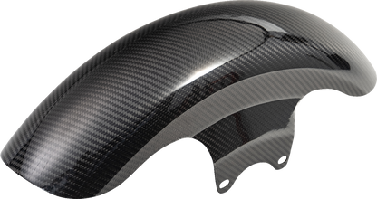 Slyfox 19" Gloss Carbon Fiber Shorty Front Fender fits 2014-2025 Harley Touring