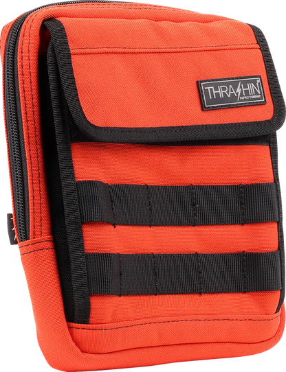 Thrashin Supply Orange Motorcycle Handlebar Storage Bag Slim for Harley THB-0035