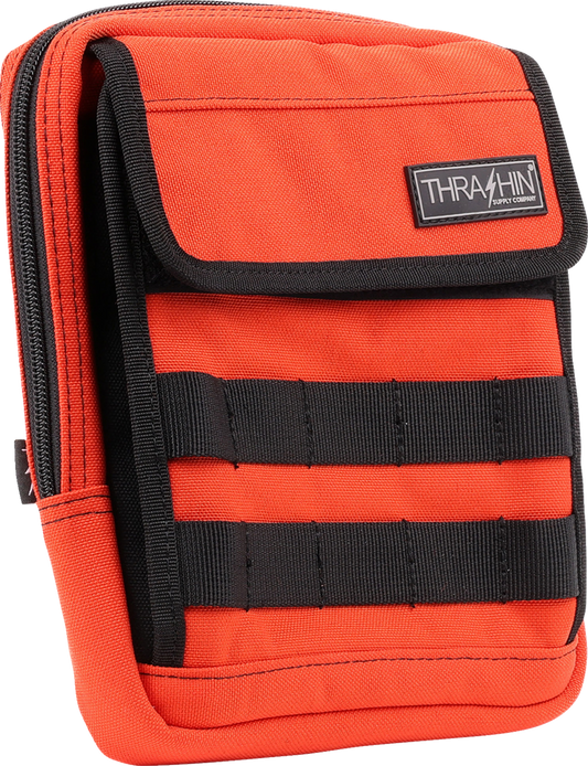 Thrashin Supply Orange Motorcycle Handlebar Storage Bag Slim for Harley THB-0035