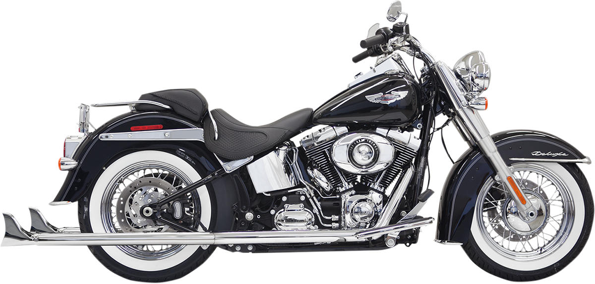 Bassani Chrome 36" True Dual Fishtail Exhaust 2007-2017 Harley Softail Models