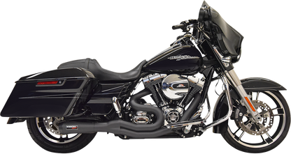 Bassani Black 2:1 Mid-Length Exhaust System 2007-2016 Harley Touring FLHX 1F62B