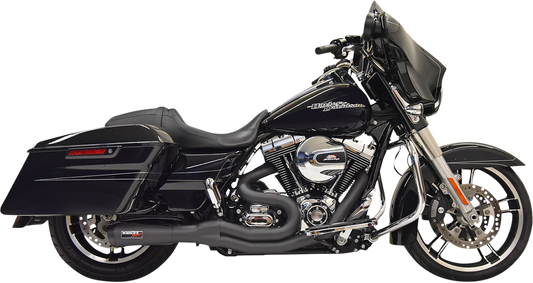 Bassani Black 2:1 Mid-Length Exhaust System 2007-2016 Harley Touring FLHX 1F62B
