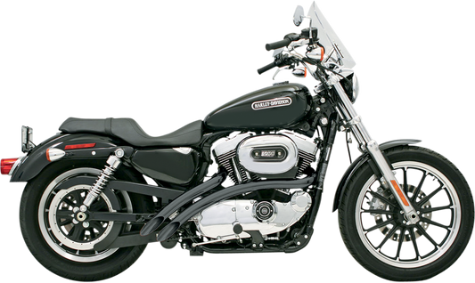 Bassani Black Radial Sweeper Exhaust System for 07-13 Harley Sportster 883 1200