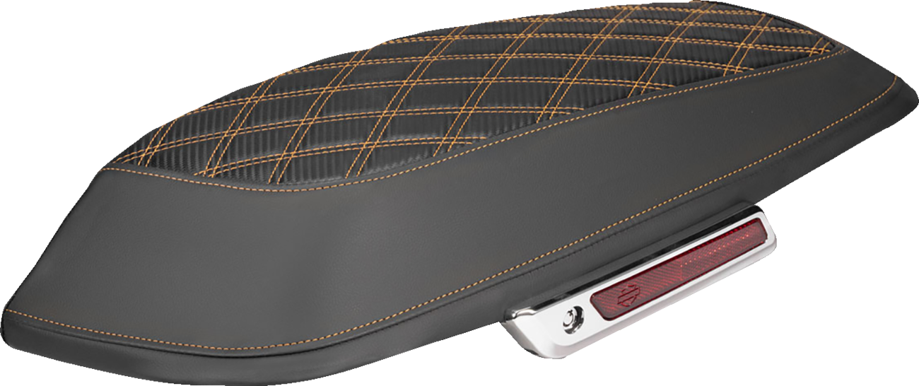 Saddlemen Orange Carbon Lattice Saddlebag Lid Covers for 2014-25 Harley Touring