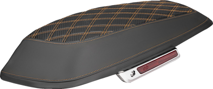 Saddlemen Orange Carbon Lattice Saddlebag Lid Covers for 2014-25 Harley Touring