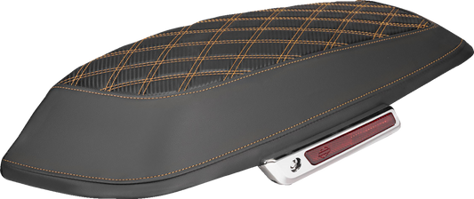 Saddlemen Orange Carbon Lattice Saddlebag Lid Covers for 2014-25 Harley Touring