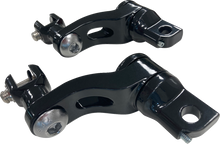 Drag Specialties Black Adjustable Passenger Foot Peg Mounts for Harley Davidson