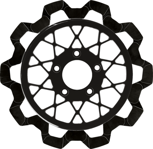 Lyndall Racing Gemini Black Rear Brake Rotor for 2014-2024 Harley Touring FLH
