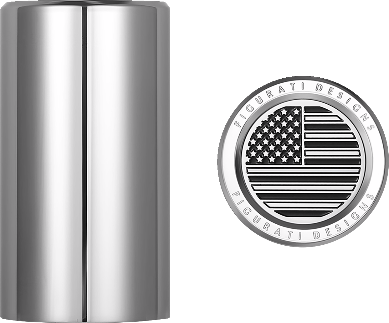 Figurati Designs American Flag Long Magnetic Docking Hardware Covers for Harley