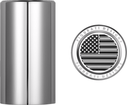 Figurati Designs American Flag Long Magnetic Docking Hardware Covers for Harley