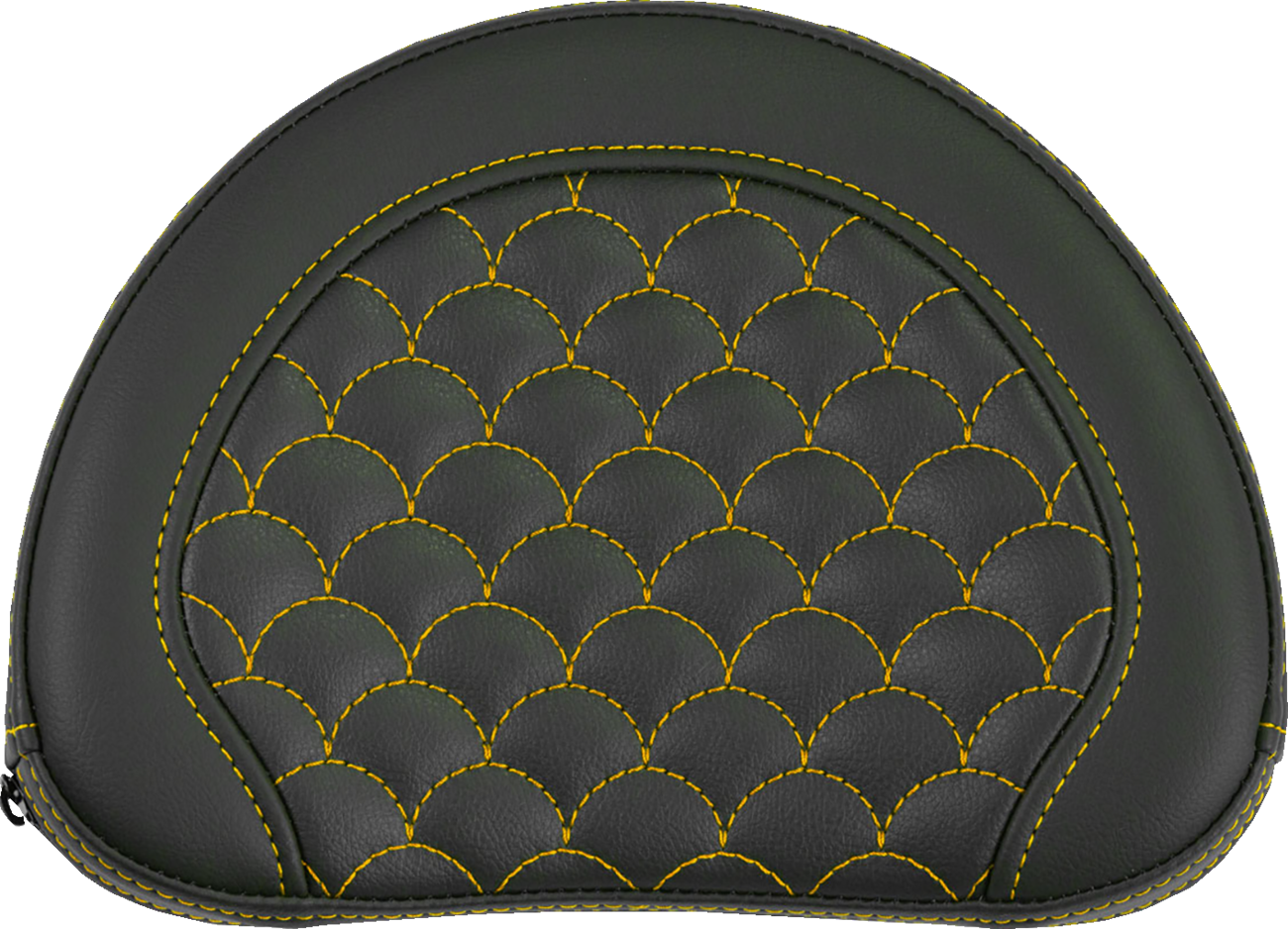 Saddlemen Contour Gold Dragon Scale Stitch Sissy Bar Backrest Pad for Harley