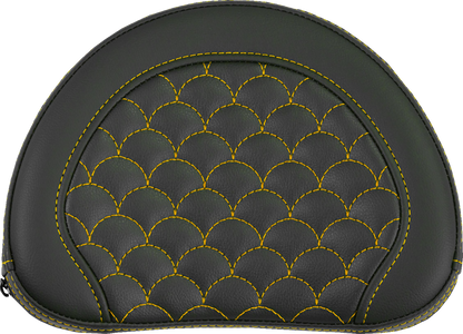 Saddlemen Contour Gold Dragon Scale Stitch Sissy Bar Backrest Pad for Harley