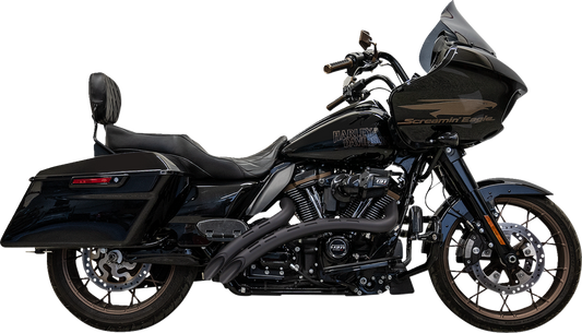Bassani 2-2 Radial Black Slotted Exhaust System 2019-23 Harley Touring 1F22FB