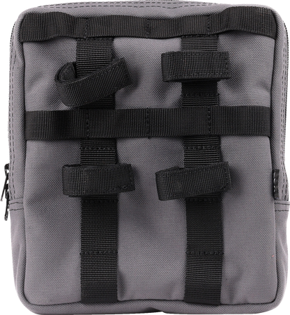 Thrashin Supply Gray Motorcycle Handlebar Storage Bag Slim for Harley THB-0030