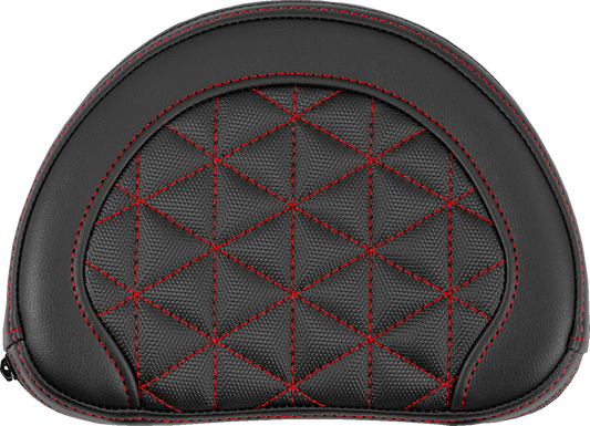 Saddlemen Contour Red Tri Gripper Stitch Sissy Bar Backrest Pad for Harley