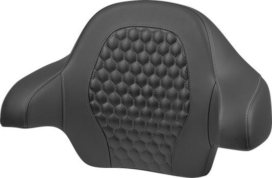 Saddlemen Tour Pack Gray Honeycomb Backrest Pad for 2014-2024 Harley Touring