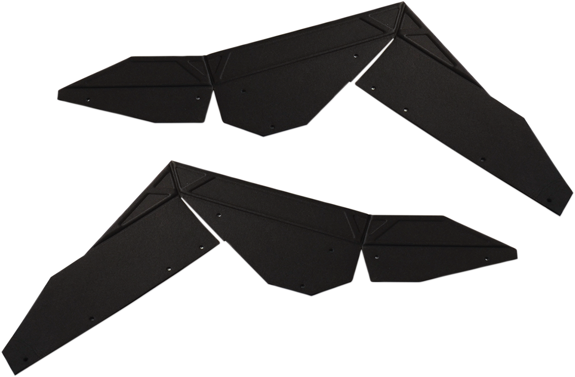 Powermadd Black UTV Front Fender Flare Extension Kit 2009-2014 Polaris RZR 800