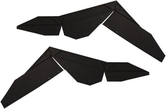 Powermadd Black UTV Front Fender Flare Extension Kit 2009-2014 Polaris RZR 800