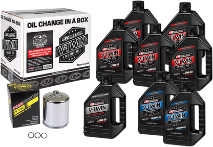 Maxima M8 Oil Change Kit & Chrome Filter 2017-2021 Harley Touring Softail Models