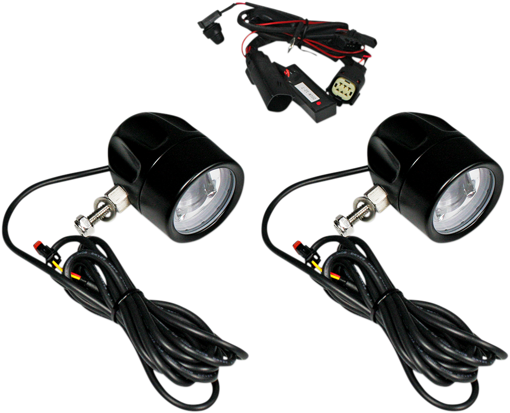 Custom Dynamics Black Fog Light Kit 2014-2024 Harley Touring Street Glide FLHR