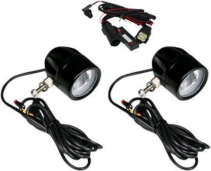 Custom Dynamics Black Fog Light Kit 2014-2024 Harley Touring Street Glide FLHR