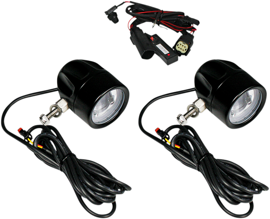 Custom Dynamics Black Fog Light Kit 2014-2024 Harley Touring Street Glide FLHR