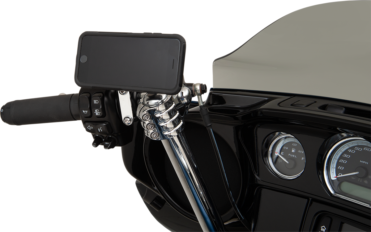 Klock Werks iOmounts Handlebar Phone Left Side Switch Mount Kit 1996-2023 Harley