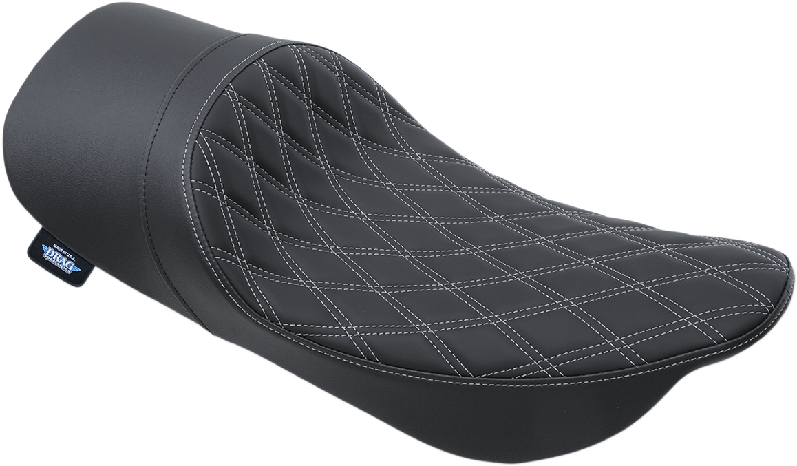 Drag Specialties Silver Black Diamond Solo Seat for 2008-2024 Harley Touring