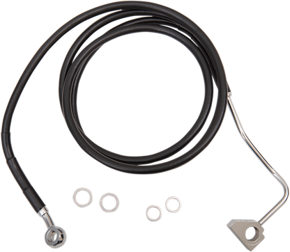 Drag Specialties Black Vinyl Standard +4 ABS Brake Line 2014-2022 Harley Touring