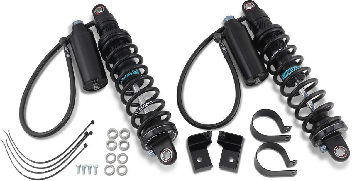 Legend Black 14" Standard Revo-ARC Rear Shocks 2014-2024 Harley Touring Models