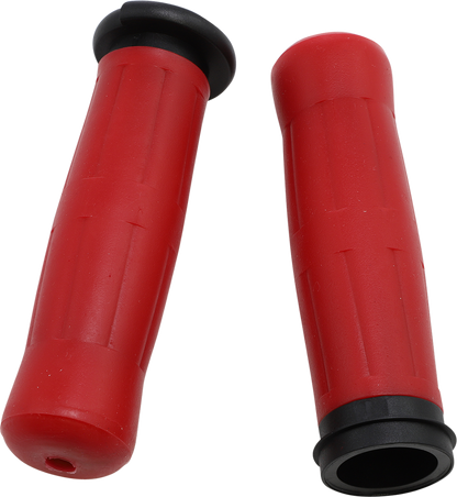 Avon Old School Red TBW 1" Motorcycle Handlebar Grips 2008-2024 Harley Touring