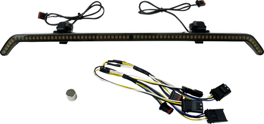 Custom Dynamics Smoke Center Fairing Vent Trim LED Light 23-25 Harley Road Glide