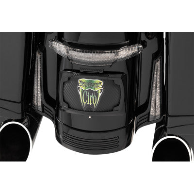 Ciro Black Saddlebag Red LED Filler Panel Lights fits 2014-2020 Harley Touring