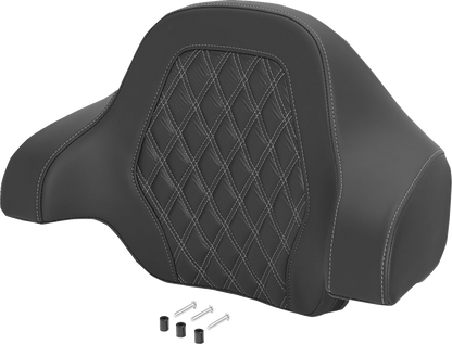 Saddlemen Silver Carbon Lattice Deluxe Sissy Bar Tour Pack Backrest for Harley