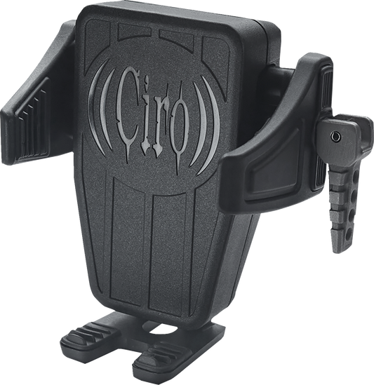 Ciro Cybercharger Trim Line Black Motorcycle Phone Holder & Wireless Charger