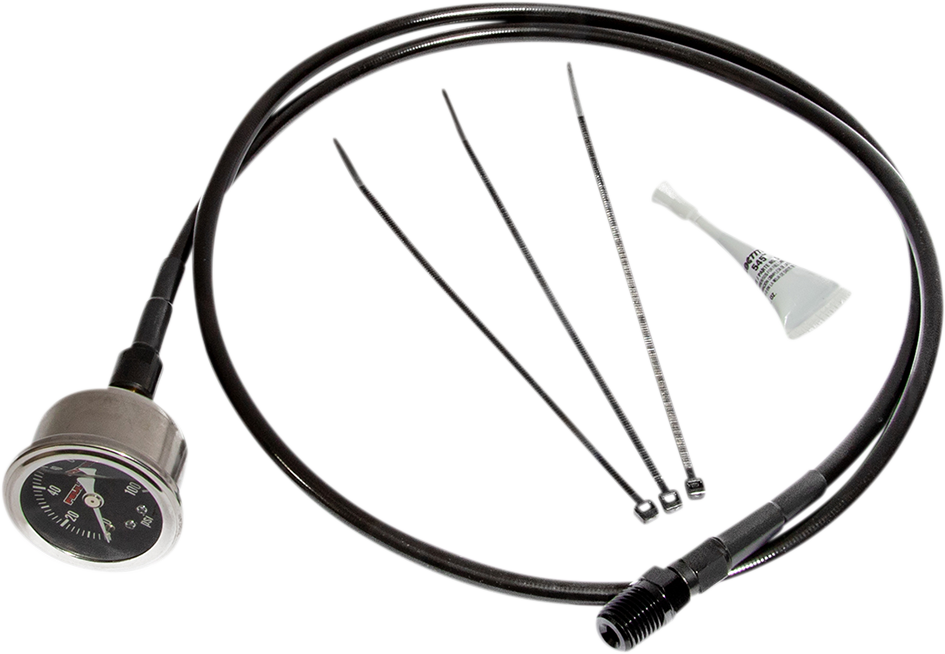 Feuling Black Handlebar Oil Pressure Gauge Kit for 2017-2023 Harley Touring M8